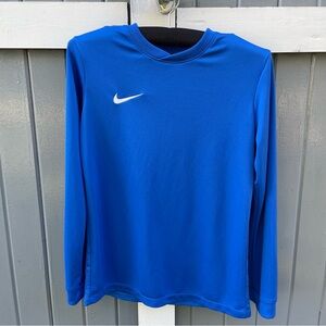 Nike Kids Royal‎ Blue Long Sleeve Dri Fit Tee